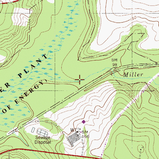 Topographic Map of Miller Creek, SC