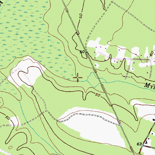 Topographic Map of Miller Dam Branch, SC