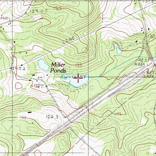 Topographic Map of Miller Ponds, SC
