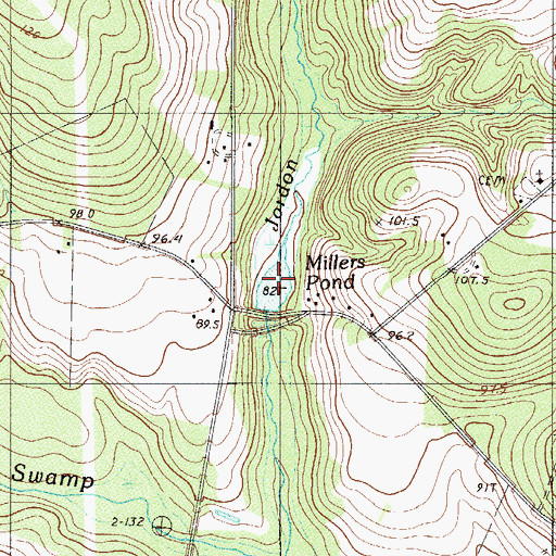 Topographic Map of Millers Pond, SC