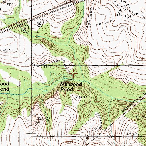 Topographic Map of Millwood Pond, SC