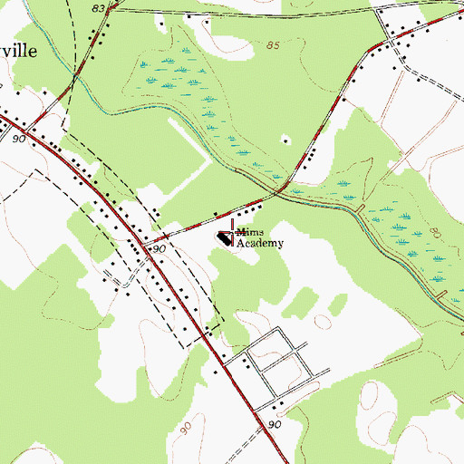 Topographic Map of Mims Academy, SC