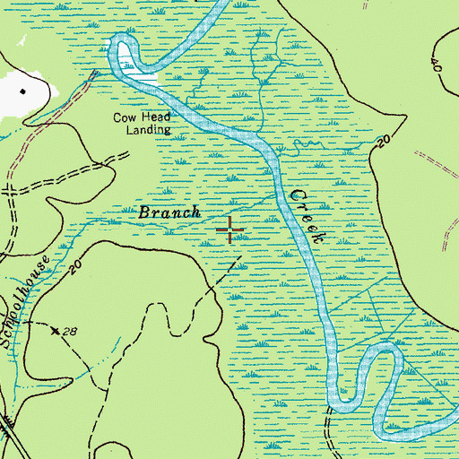 Topographic Map of Mingo Swamp, SC