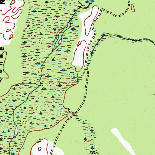 Topographic Map of Mink Creek, SC