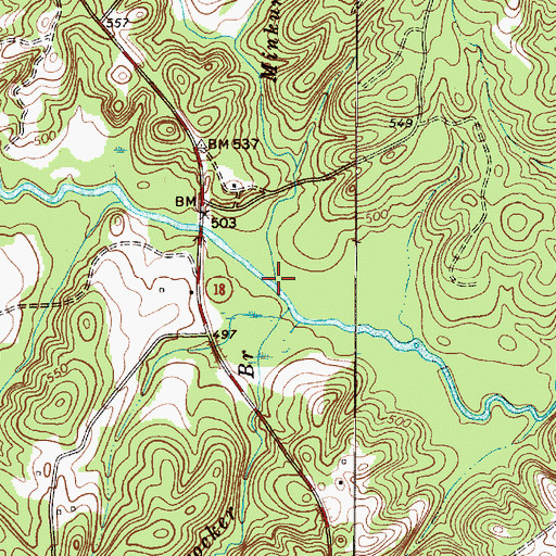 Topographic Map of Minkum Creek, SC