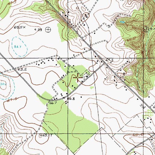 Topographic Map of Mitchell School, SC