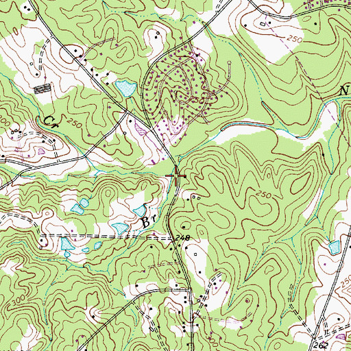 Topographic Map of Moccasin Branch, SC