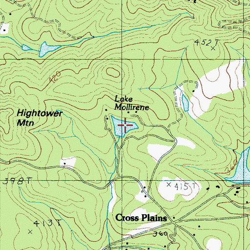 Topographic Map of Lake Mollirene, SC