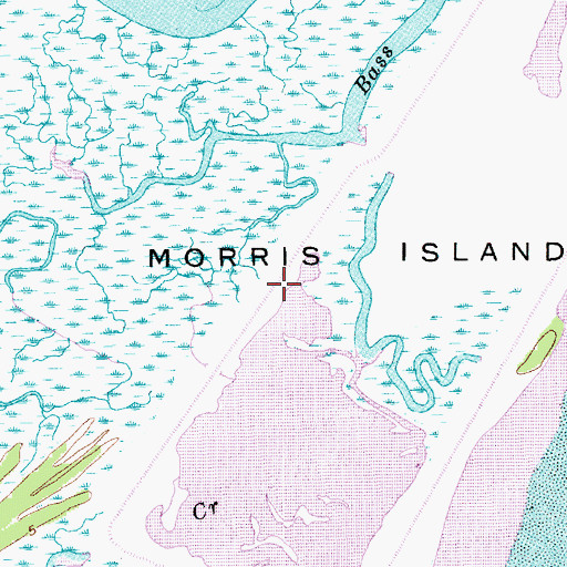 Topographic Map of Morris Island, SC
