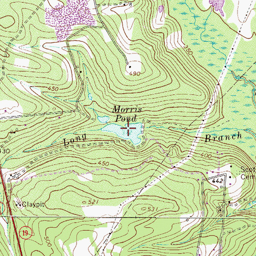 Topographic Map of Morris Pond, SC
