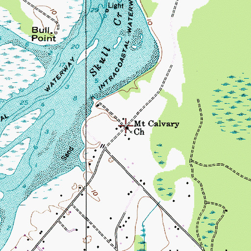 Topographic Map of Mount Calvary Church, SC