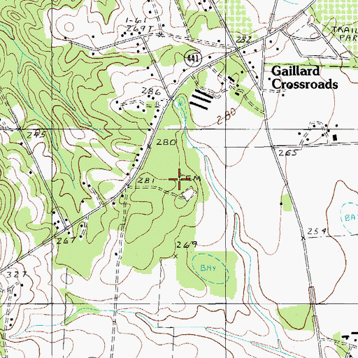 Topographic Map of Mount Carmel Cemetery, SC