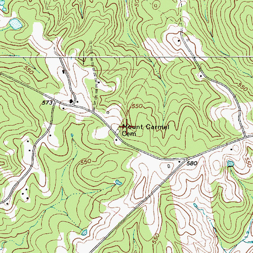 Topographic Map of Mount Carmel Cemetery, SC