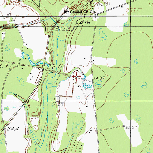 Topographic Map of Mount Carmel School, SC
