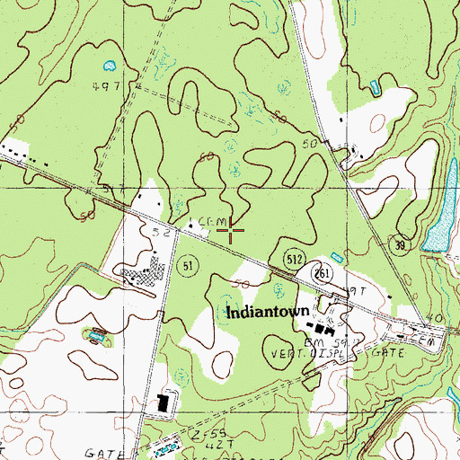 Topographic Map of Mount Cedar Church, SC