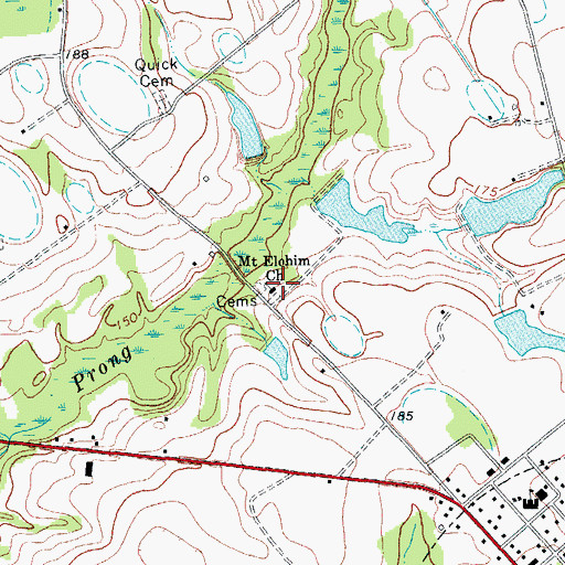 Topographic Map of Mount Elohim Church, SC