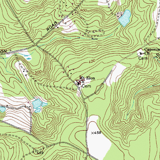 Topographic Map of Mount Elon Church, SC