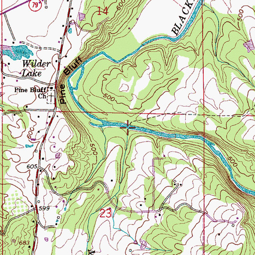 Topographic Map of McCay Branch, AL