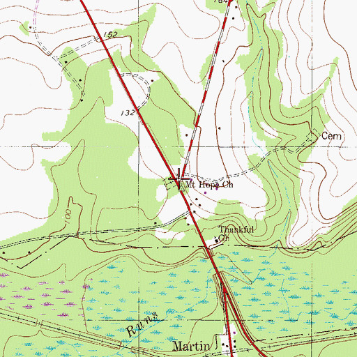 Topographic Map of Mount Hope Church, SC