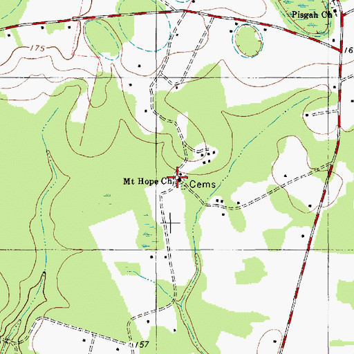 Topographic Map of Mount Hope Church, SC