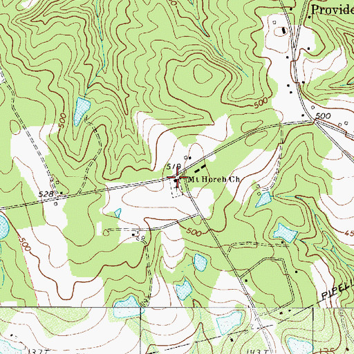 Topographic Map of Mount Horeb Church, SC