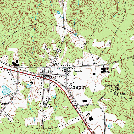 Topographic Map of Mount Horeb Church, SC