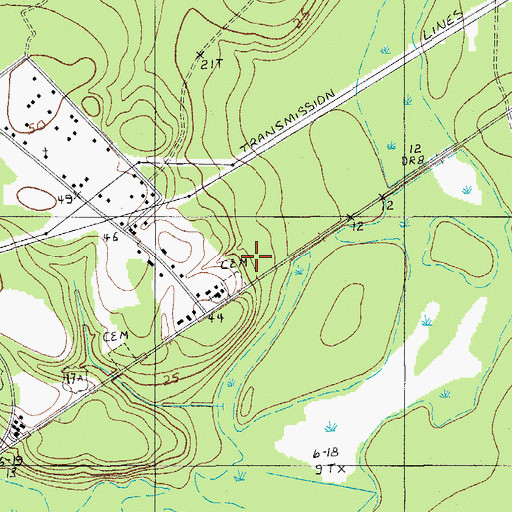 Topographic Map of Mount Nevo Church, SC