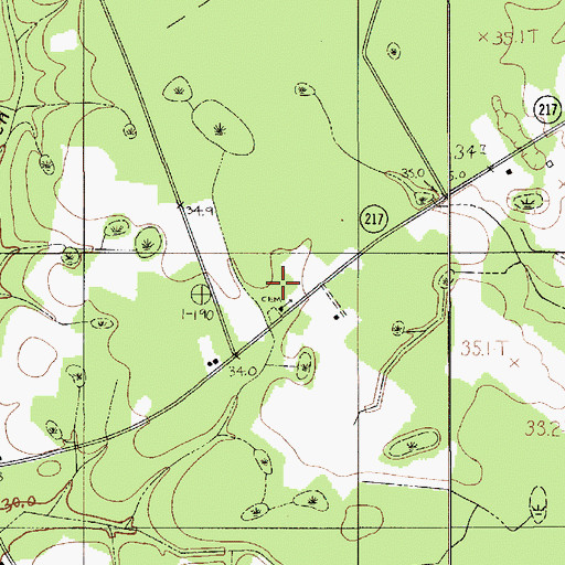 Topographic Map of Mount Olive Church, SC