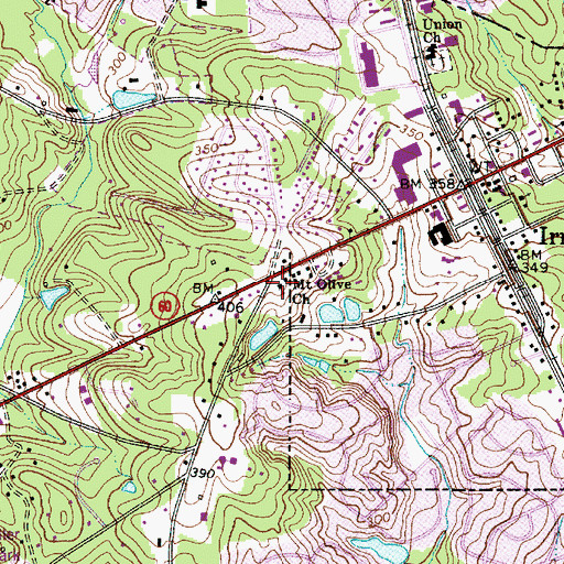 Topographic Map of Mount Olive Church, SC