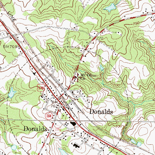 Topographic Map of Mount Olive Church, SC