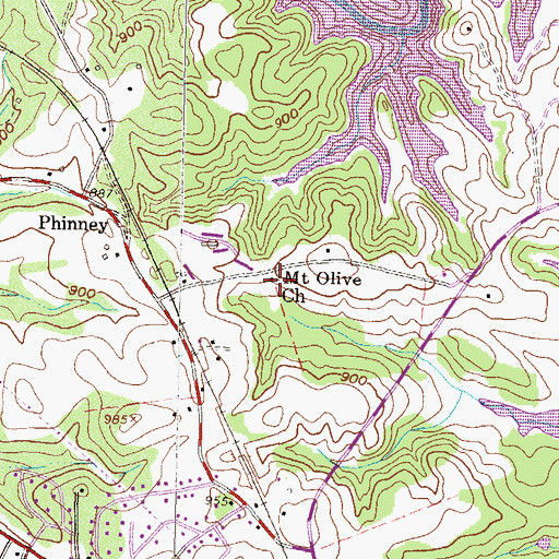 Topographic Map of Mount Olive Church, SC