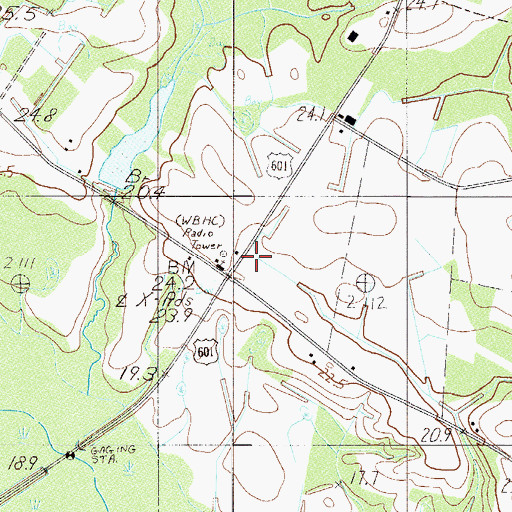 Topographic Map of Mount Olive School, SC