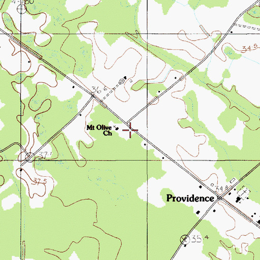 Topographic Map of Mount Olive School, SC
