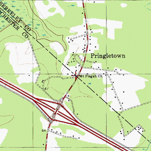 Topographic Map of Mount Pisgah Church, SC
