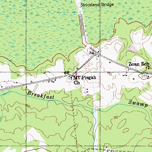 Topographic Map of Mount Pisgah Church, SC