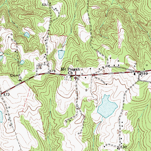 Topographic Map of Mount Pisgah Church, SC