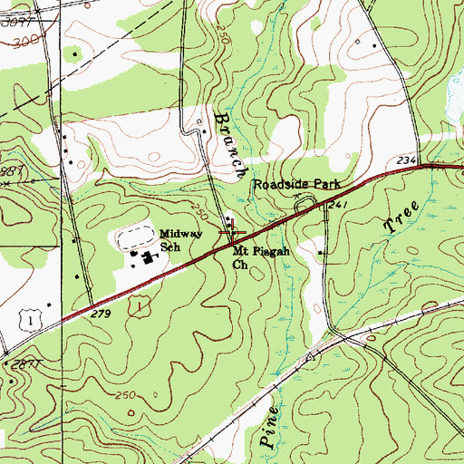 Topographic Map of Mount Pisgah Church, SC