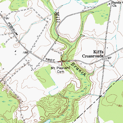 Topographic Map of Mount Pleasant Cemetery, SC