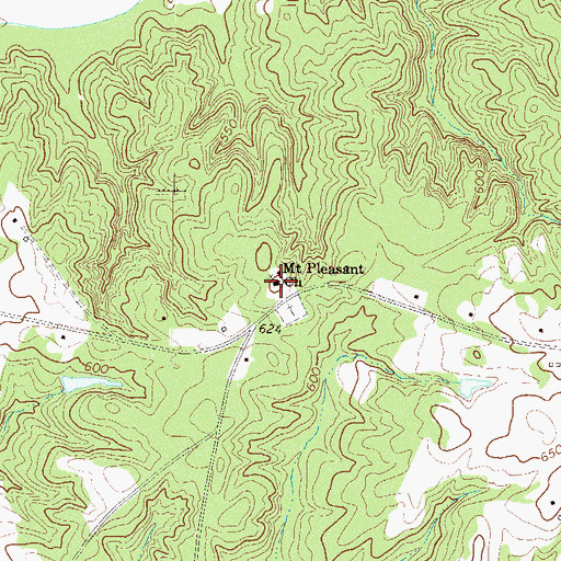 Topographic Map of Mount Pleasant Church, SC