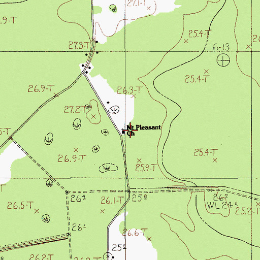 Topographic Map of Mount Pleasant Church, SC