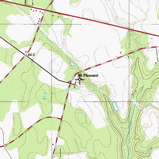 Topographic Map of Mount Pleasant Lutheran Church, SC