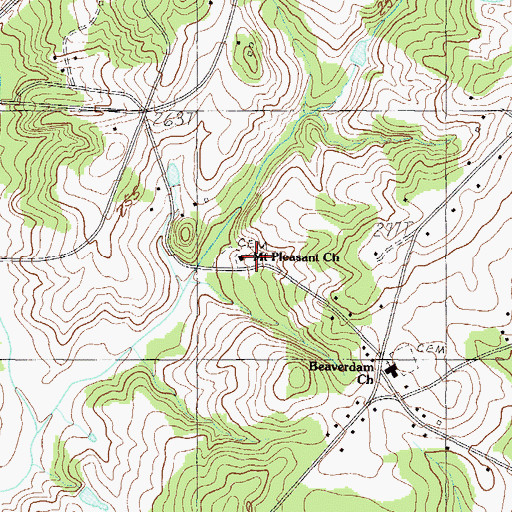 Topographic Map of Mount Pleasant Church, SC