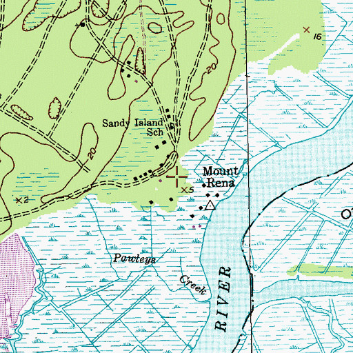 Topographic Map of Mount Rena, SC