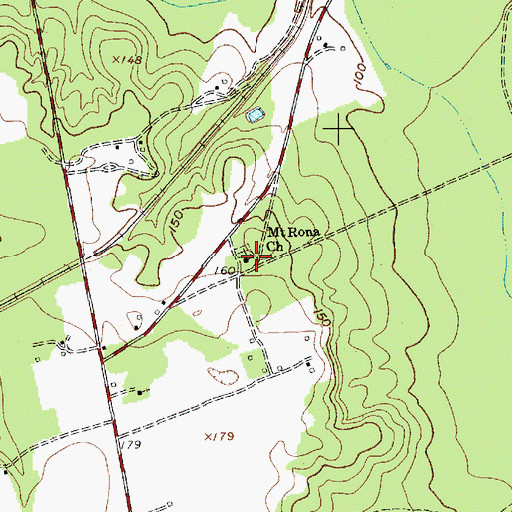 Topographic Map of Mount Rona Church, SC
