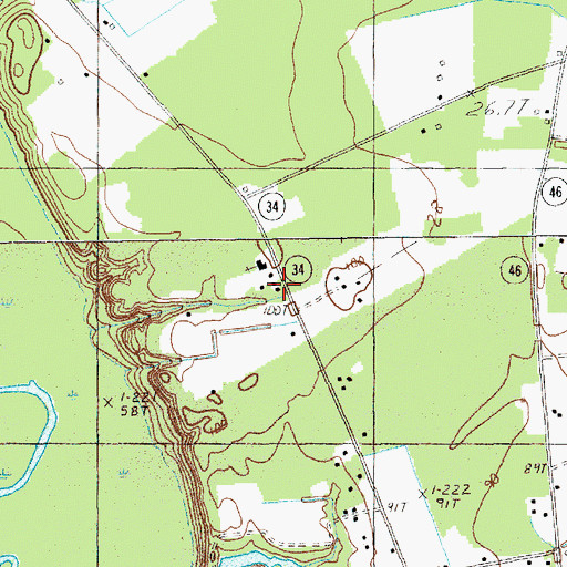 Topographic Map of Mount Rona School, SC