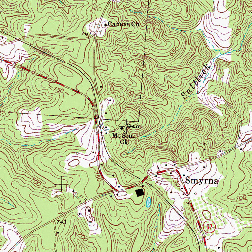 Topographic Map of Mount Sinai Church, SC