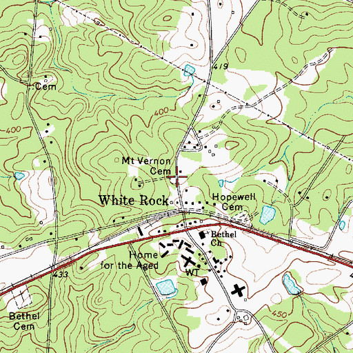 Topographic Map of Mount Vernon Cemetery, SC
