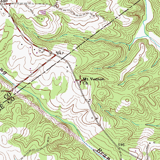 Topographic Map of Mount Vernon Church, SC