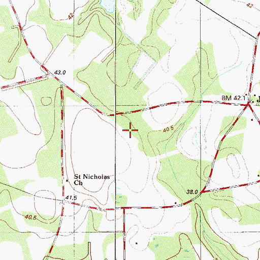 Topographic Map of Mount Zion Church, SC