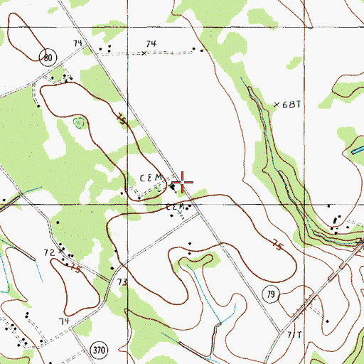 Topographic Map of Mount Zion Church, SC